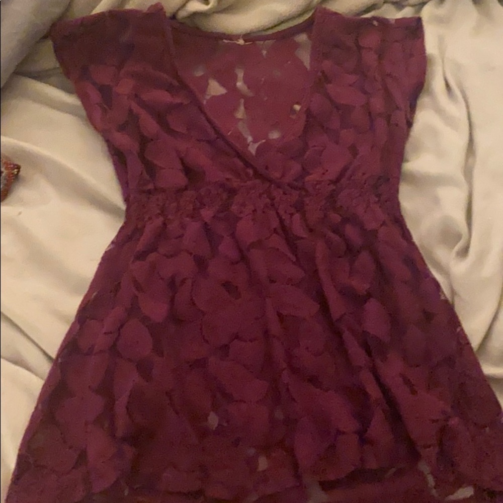 Burgundy dress shirt